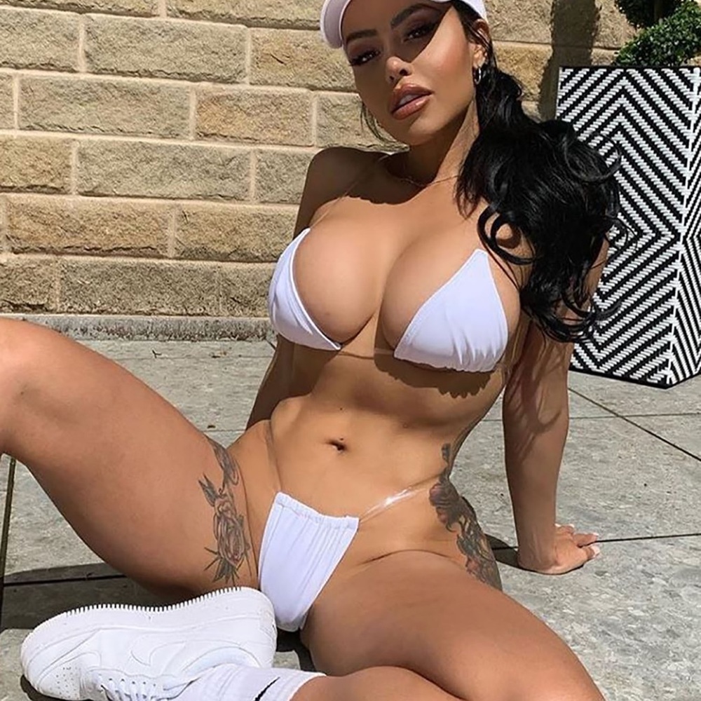 New***^^White bikini with clear straps❤️